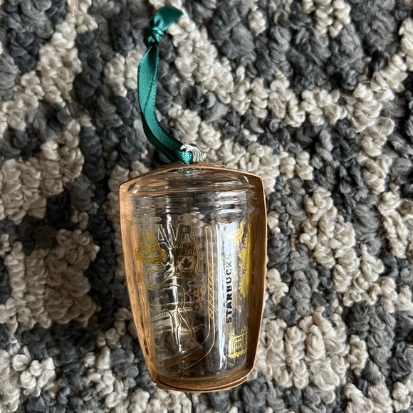 Starbucks Been There Series Glass Ornament with Gold Detailing - Picture 4 of 4